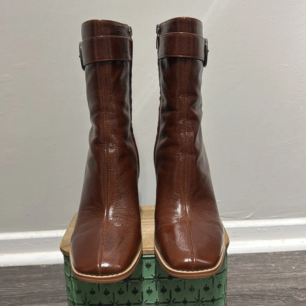 Nine West Brown Heeled Boots for Stylish Comfort - Picture 10 of 12